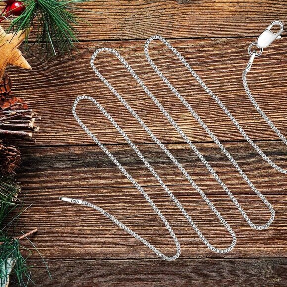 Sterling Silver Necklace Women Cable Chain 18in-30in Italian Jewelry - Picture 2 of 7